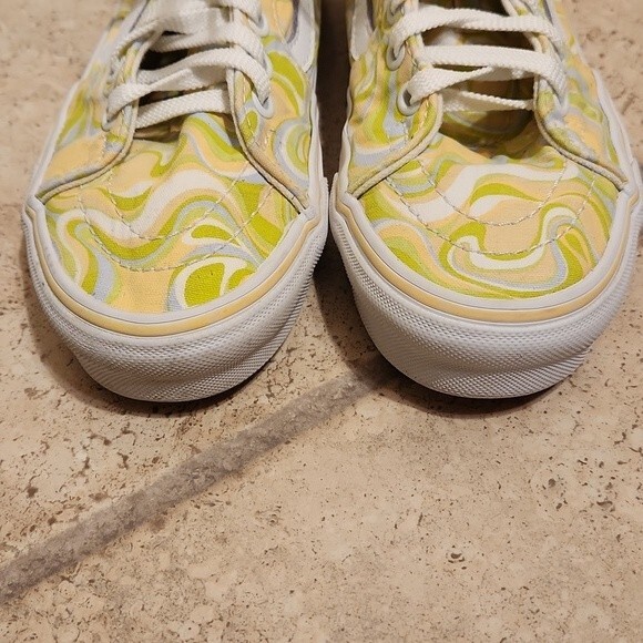 Vans Sk8-Hi Tops Tapered Swirl Lime Cream Men's 4.5 Women's 6 - Picture 3 of 9
